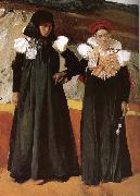 Joaquin Sorolla Two women wearing traditional costumes Aragon Spain oil painting artist